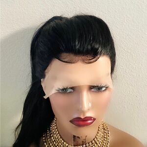 Beautiful Full lace Human Hair wig for Woman 22inch
Free parts Color natural